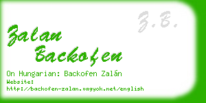 zalan backofen business card